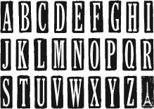 Technique Tuesday - Alphabet Stamp Set - Paris Nights Capital Letters Large  (sold individually)